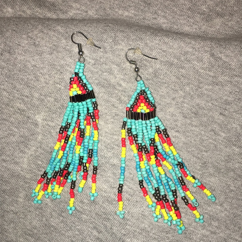 Beaded Tassel Earrings